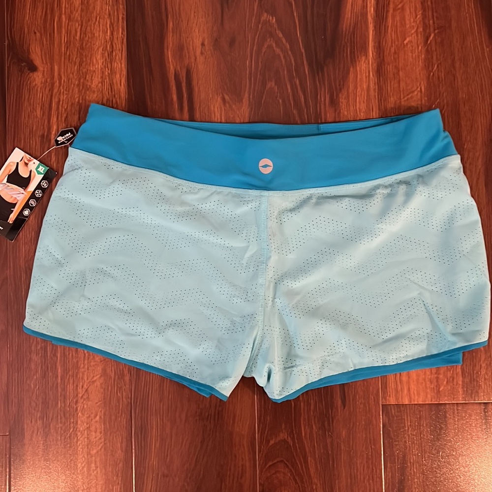 NWT Avis Turquoise Running Shorts - Picture 8 of 8